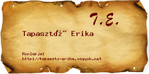 Tapasztó Erika névjegykártya